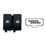 INTERRUTTORE ALZAVETRO PER RENAULT MASTER 2010 MEGANE II 2002-2005 TRAFIC 2006-2010 PORTA ANTERIORE SX,2 INTERRUTTORI 10 PIN,CONNETTORE BLU