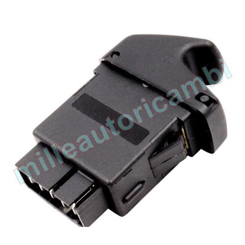 INTERRUTTORE ALZAVETRO PER RENAULT CLIO DAL'98/MEGANE'96/SCENIC'96 ANTERIORE SX PER DESTRO,COLORE NERO,6 PIN