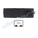 INTERRUTTORE ALZAVETRO PER VW GOLF'97-03/PASSAT'00-05 - SEAT LEON'99-05 PORTA ANTERIORE SX CROMO 4 PULSANTI 9 PIN ALZAVETRO PER POSTERIORI ELETTRICI,COLORE NERO/CROMO,LUCE ROSSA