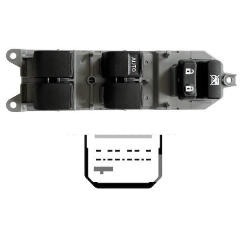 INTERRUTTORE ALZAVETRO TOYOTA AURIS'06-12/COROLLA'06/RAV4'06-12/URBAN CRUISER'09-14 ANT.SX 4 INTERRUTTORI 15 PIN