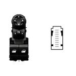 INTERRUTTORE ALZAVETRO CITROEN BERLINGO'18/JUMPY/SPACETOURER'16 -OPEL CORSA F ANT.SX RETR.EL NON RIB.EL 2 INTERRUTTORI 18 PIN