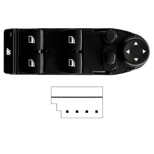 INTERRUTTORE ALZAVETRO BMW SERIE 5 E60/E61'07-10 ANT.SX RETR.EL RIB.EL 4 INTERRUTTORI 4 PIN