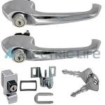 MANIGLIA PORTA ESTERNA PER FIAT 500 F-L-R FINO AL 1975 IMPARIGLIO KIT 3 PEZZI CON BLOCCHETTO CHIAVE