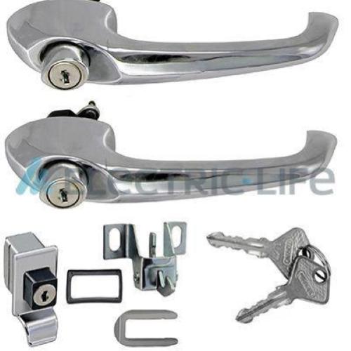 MANIGLIA PORTA ESTERNA PER FIAT 500 F-L-R FINO AL 1975 IMPARIGLIO KIT 3 PEZZI CON BLOCCHETTO CHIAVE