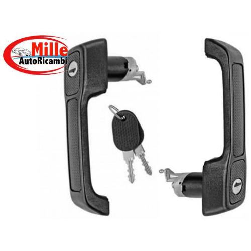 MANIGLIA PORTA ESTERNA ANT DX=SX PER FIAT UNO DAL 1989 AL 1995 5 PORTE COPPIA CON BLOCCHETTO CHIAVE