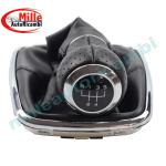 POMELLO LEVA CAMBIO CON CUFFIA PER VOLKSWAGEN GOLF IV 1998-2003 6 MARCE CORN.CROMO IMPUGNATURA COMPLETA