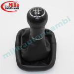 POMELLO LEVA CAMBIO CON CUFFIA PER VOLKSWAGEN GOLF IV 1998-2003 6 MARCE DIAMETRO 23 MM IMPUGNATURA COMPLETA