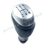 POMELLO LEVA CAMBIO PER RENAULT CLIO IV 2012-2019 NERO-ALLUM. 5 MARCE RETROM/AVANTI