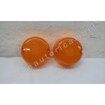 COPPIA GEMMA TRASPARENTE ANTERIORE FIAT 238-238 E-241 TN-600 T 1970 DX=SX ARANCIO G1