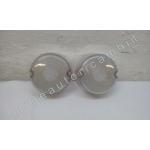 COPPIA GEMMA TRASPARENTE ANTERIORE FIAT 238-238 E-241 TN-600 T 1970 DX=SX BIANCO G1