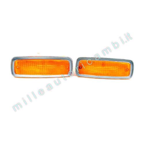 COPPIA GEMME TRASPARENTI ANTERIORI LANCIA FULVIA BERLINA 1970 DX+SX ALTISSIMO G1