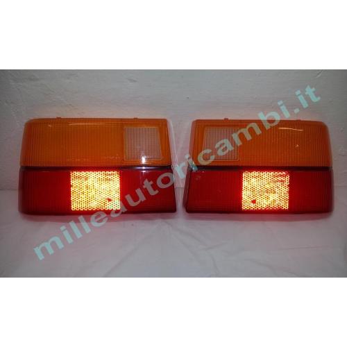 COPPIA GEMME TRASPARENTI POSTERIORI FIAT CROMA 1986-1990 DX+SX ARANCIO ALTISSIMO G1