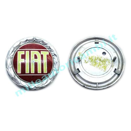 FREGIO LOGO ANTERIORE FIAT 124 COUPE S SMALTATO D'EPOCA 7 CM 2 PERNI N.2 G1