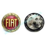 FREGIO LOGO ANTERIORE FIAT TONDO VARIE VETTURE ORIG.D'EPOCA METALLO SMALTATO 7CM G1