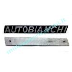 FREGIO LOGO POSTERIORE AUTOBIANCHI IN ALLUMINIO NERO CIRCA 17CM G1